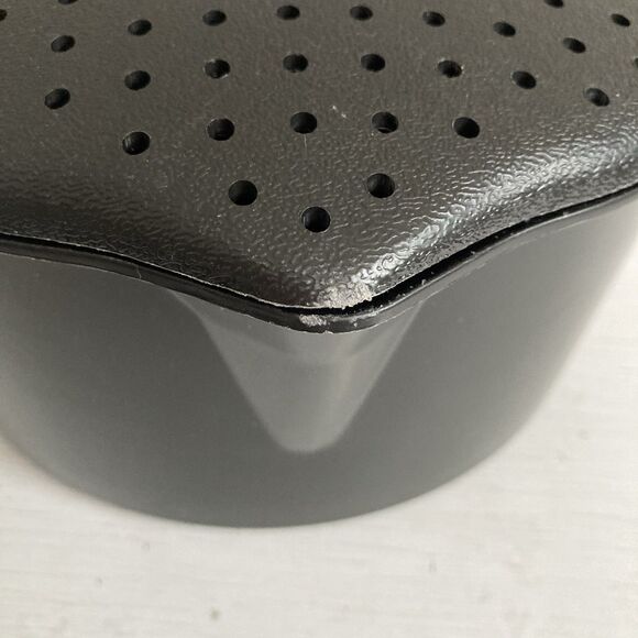 Pampered Chef Black Large 2qt Micro Cooker Rice Veggie Steamer Strainer USA Made - Picture 5 of 6